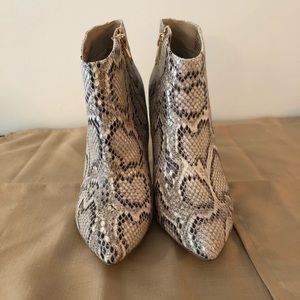 NWT!! Never worn! Snake Print Booties